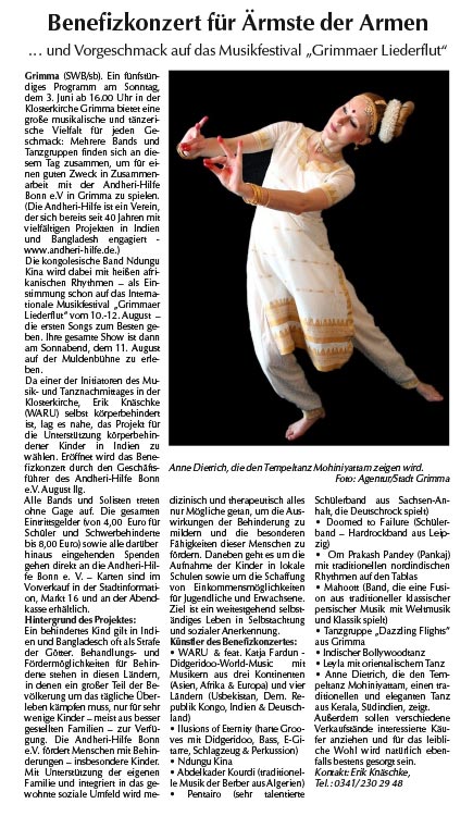 Zeitungsausschnitte LVZ Grimma 23.05.2007